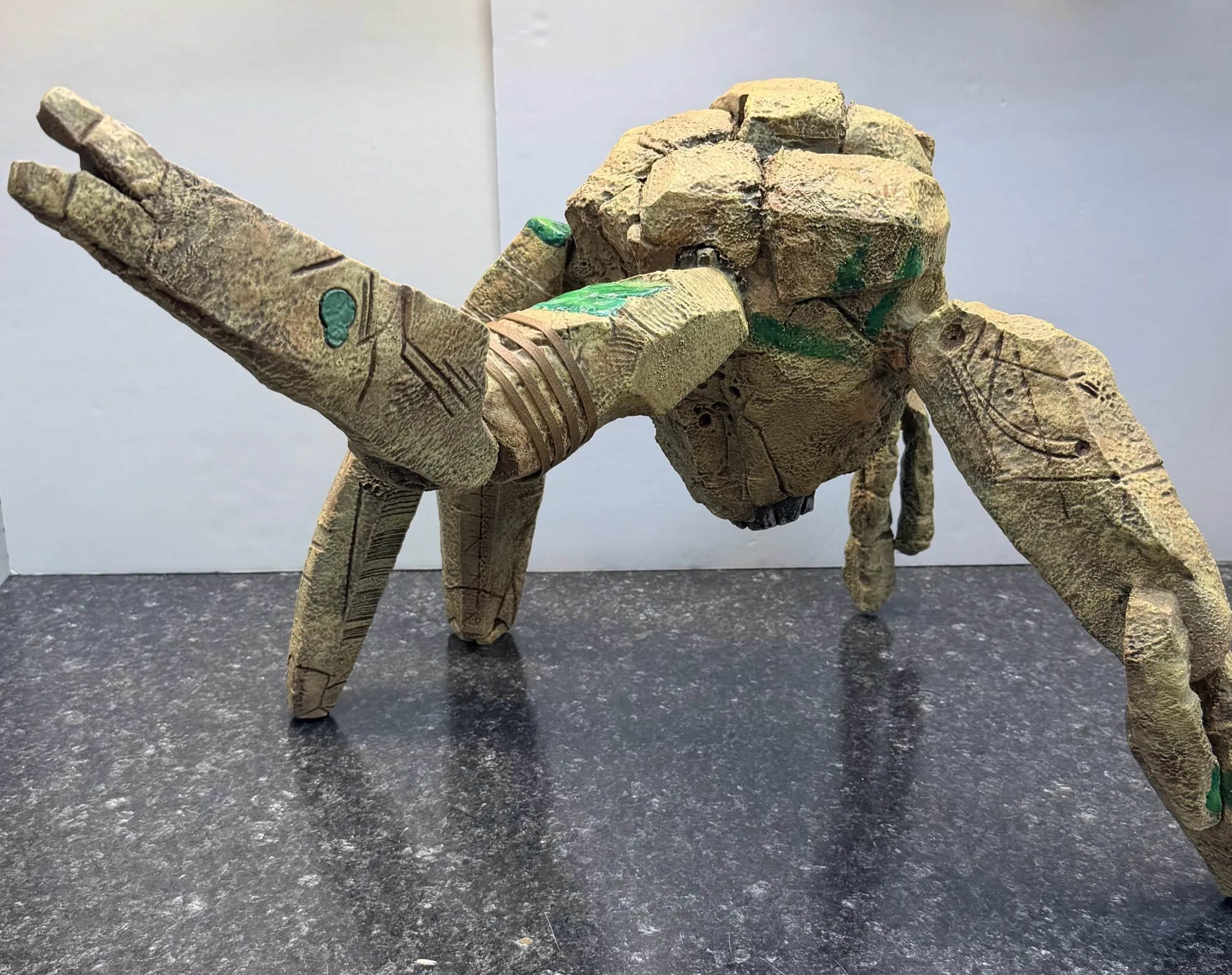 Painted replica of Rocky from Project Hail Mary, posed with one arm reaching forward